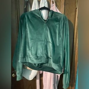 Vs velvet zip up sweater